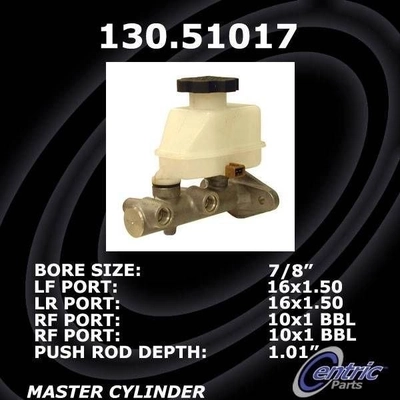 New Master Cylinder by CENTRIC PARTS - 130.51017 pa3