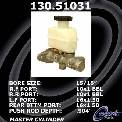 Maître-cylindre neuf by CENTRIC PARTS - 130.51031 pa4