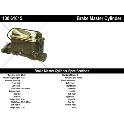 Maître-cylindre neuf par CENTRIC PARTS - 130.61015 pa1