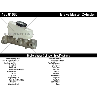 Maître-cylindre neuf by CENTRIC PARTS - 130.61060 pa1