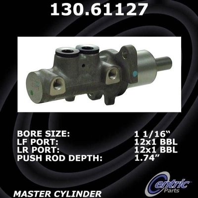 New Master Cylinder by CENTRIC PARTS - 130.61127 pa2