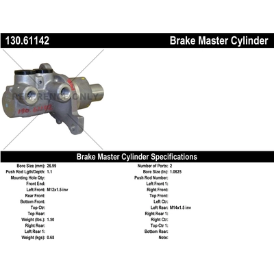 Maître-cylindre neuf by CENTRIC PARTS - 130.61142 pa1