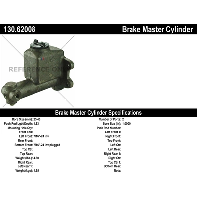 CENTRIC PARTS - 130.62008 - Brake Master Cylinder pa1