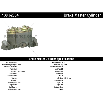 New Master Cylinder by CENTRIC PARTS - 130.62034 pa1