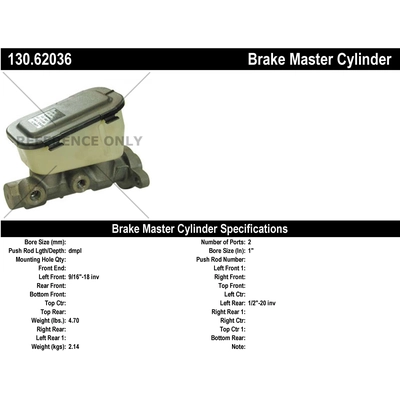 Maître-cylindre neuf by CENTRIC PARTS - 130.62036 pa2