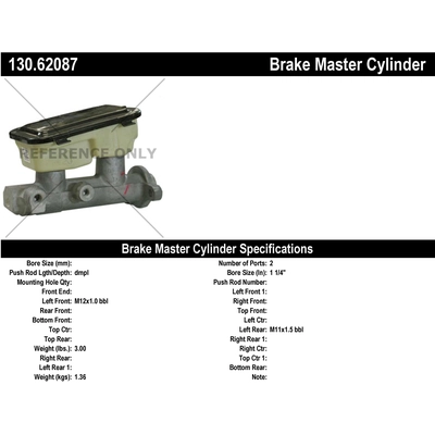 Maître-cylindre neuf de CENTRIC PARTS - 130.62087 pa1