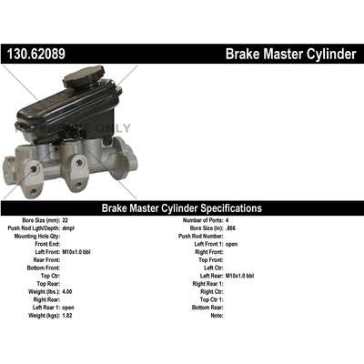 CENTRIC PARTS - 130.62089 - Brake Master Cylinder pa1