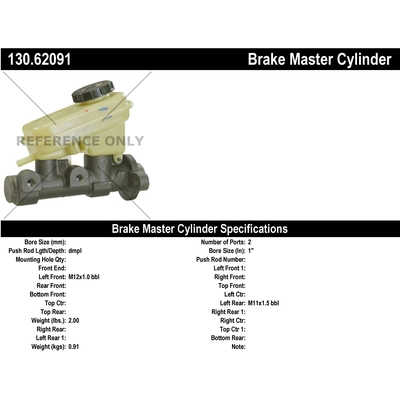 Maître-cylindre neuf by CENTRIC PARTS - 130.62091 pa2