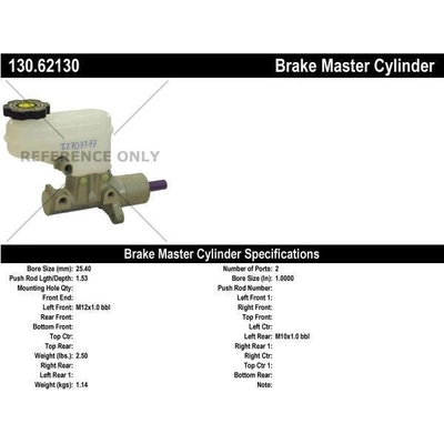 New Master Cylinder by CENTRIC PARTS - 130.62130 pa2