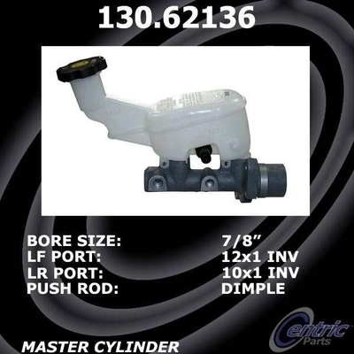 New Master Cylinder by CENTRIC PARTS - 130.62136 pa3