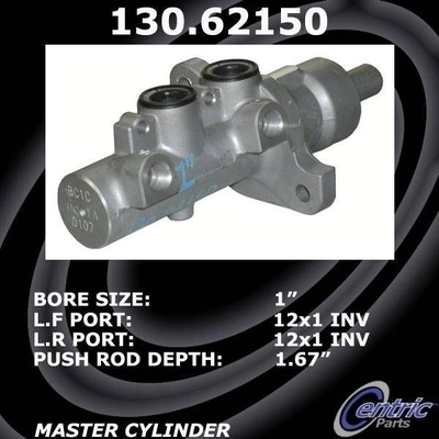 New Master Cylinder by CENTRIC PARTS - 130.62150 pa2