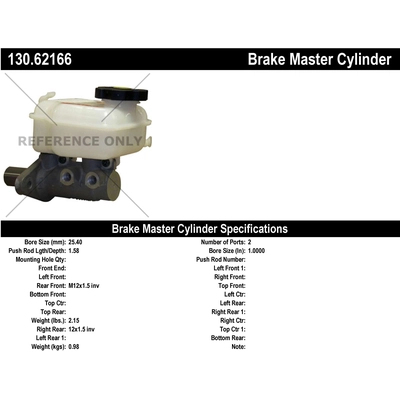 Maître-cylindre neuf de CENTRIC PARTS - 130.62166 pa1