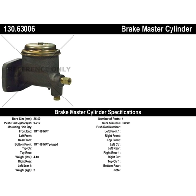 Maître-cylindre neuf par CENTRIC PARTS - 130.63006 pa1