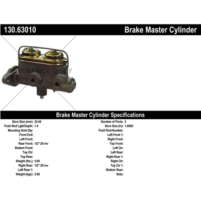 Maître-cylindre neuf de CENTRIC PARTS - 130.63010 pa1