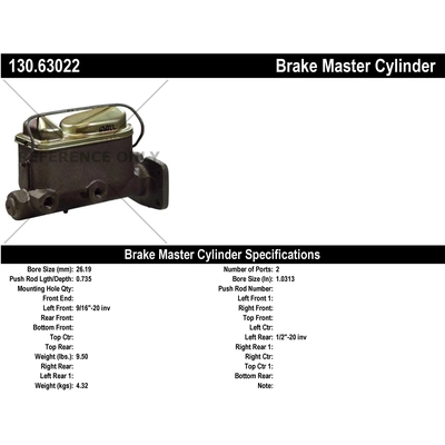 Maître-cylindre neuf by CENTRIC PARTS - 130.63022 pa1