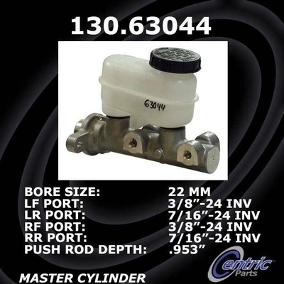 New Master Cylinder by CENTRIC PARTS - 130.63044 pa3