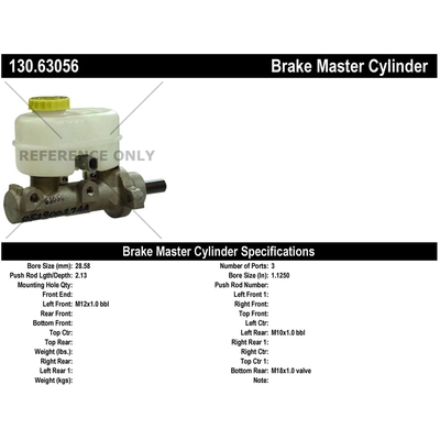 New Master Cylinder by CENTRIC PARTS - 130.63056 pa2