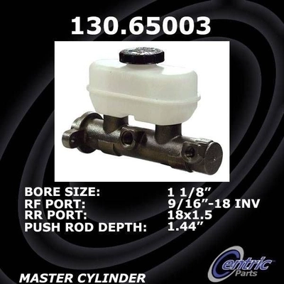 New Master Cylinder by CENTRIC PARTS - 130.65003 pa3