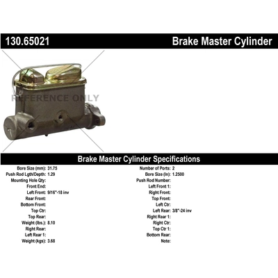 New Master Cylinder by CENTRIC PARTS - 130.65021 pa2