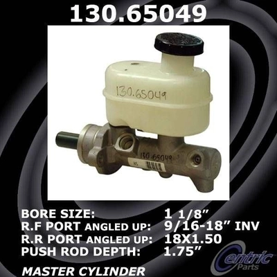 New Master Cylinder by CENTRIC PARTS - 130.65049 pa3