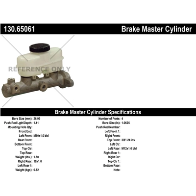 New Master Cylinder by CENTRIC PARTS - 130.65061 pa1
