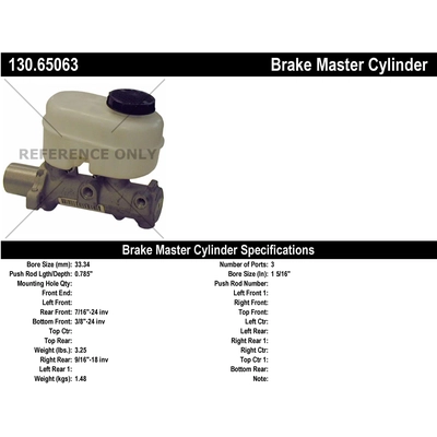 Maître-cylindre neuf par CENTRIC PARTS - 130.65063 pa1