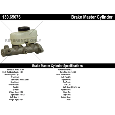 Maître-cylindre neuf par CENTRIC PARTS - 130.65076 pa1