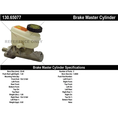 New Master Cylinder by CENTRIC PARTS - 130.65077 pa1