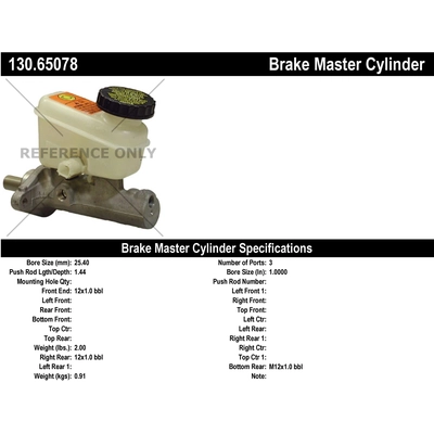 Maître-cylindre neuf by CENTRIC PARTS - 130.65078 pa1