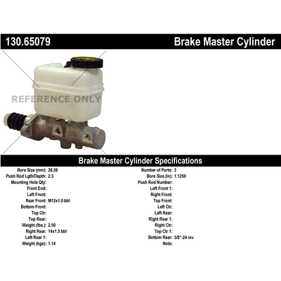 New Master Cylinder by CENTRIC PARTS - 130.65079 pa1