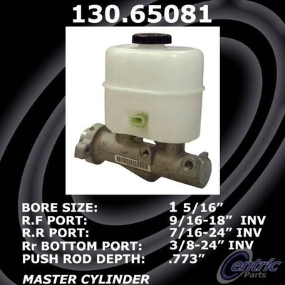 New Master Cylinder by CENTRIC PARTS - 130.65081 pa4