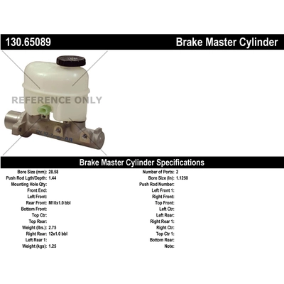 Maître-cylindre neuf par CENTRIC PARTS - 130.65089 pa1