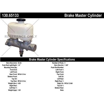 Maître-cylindre neuf de CENTRIC PARTS - 130.65133 pa1