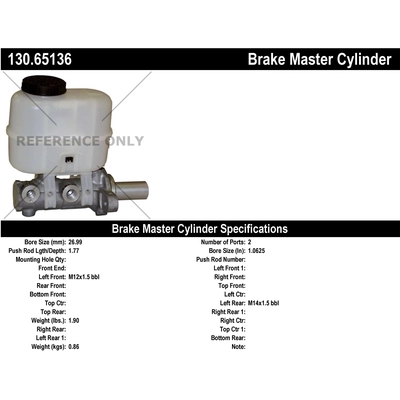 Ma�tre-cylindre neuf by CENTRIC PARTS - 130.65136 pa1