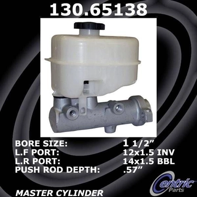 New Master Cylinder by CENTRIC PARTS - 130.65138 pa2