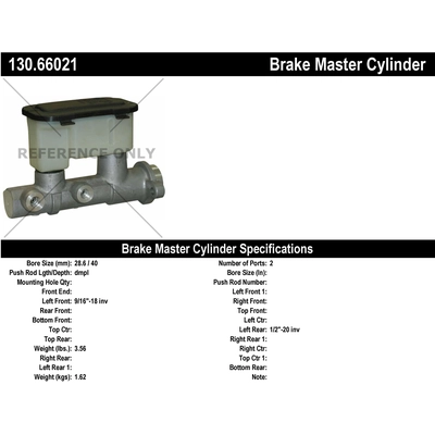 New Master Cylinder by CENTRIC PARTS - 130.66021 pa1