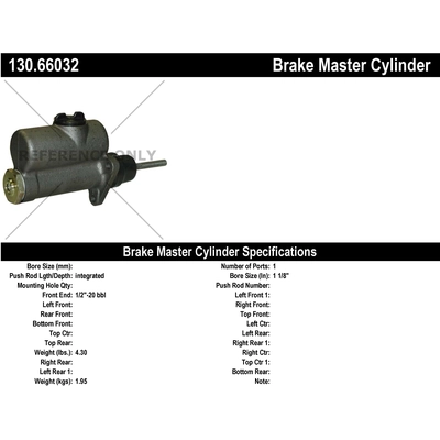 New Master Cylinder by CENTRIC PARTS - 130.66032 pa1