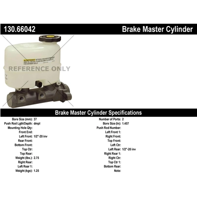 Maître-cylindre neuf par CENTRIC PARTS - 130.66042 pa1