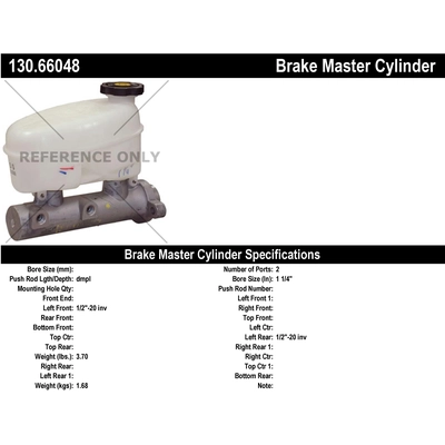 Maître-cylindre neuf par CENTRIC PARTS - 130.66048 pa1