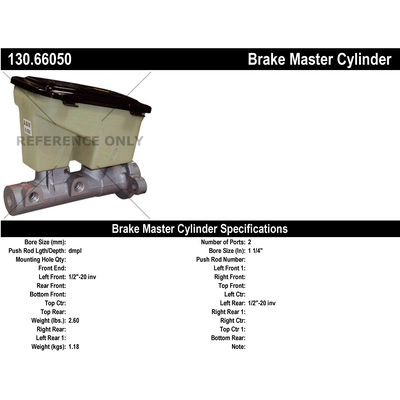 Maître-cylindre neuf par CENTRIC PARTS - 130.66050 pa1