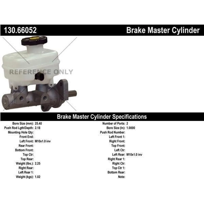 New Master Cylinder by CENTRIC PARTS - 130.66052 pa2