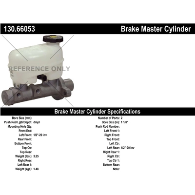 Maître-cylindre neuf par CENTRIC PARTS - 130.66053 pa1