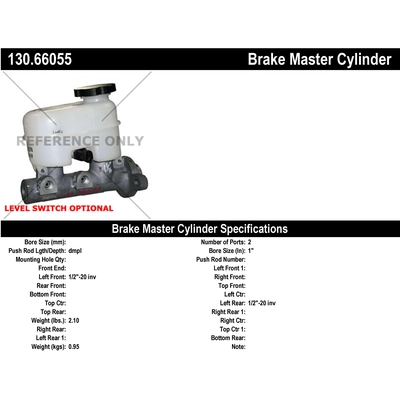 Maître-cylindre neuf par CENTRIC PARTS - 130.66055 pa1