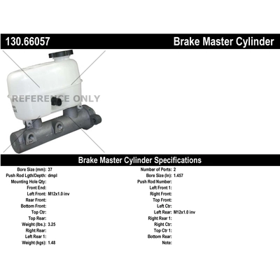 New Master Cylinder by CENTRIC PARTS - 130.66057 pa1