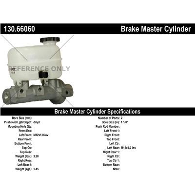 New Master Cylinder by CENTRIC PARTS - 130.66060 pa2