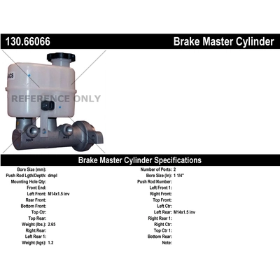 New Master Cylinder by CENTRIC PARTS - 130.66066 pa1