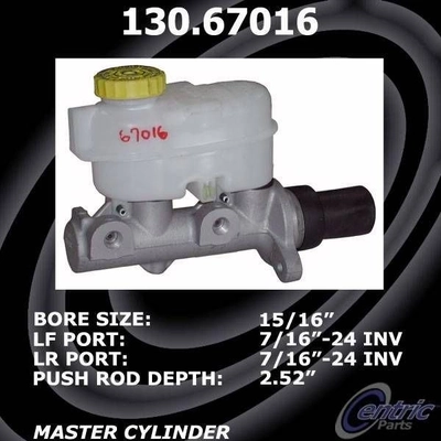 New Master Cylinder by CENTRIC PARTS - 130.67016 pa3
