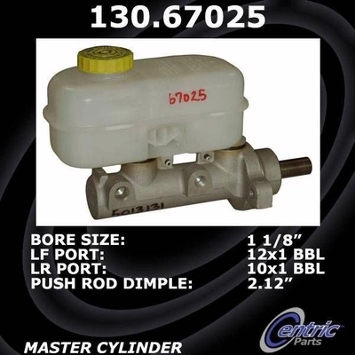 New Master Cylinder by CENTRIC PARTS - 130.67025 pa10