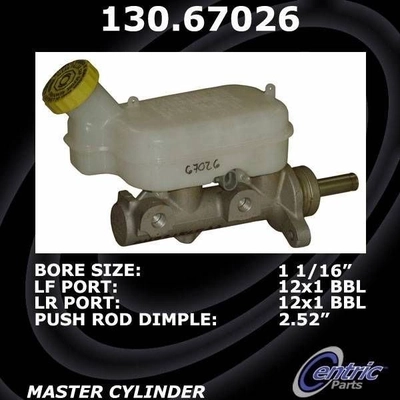 New Master Cylinder by CENTRIC PARTS - 130.67026 pa3