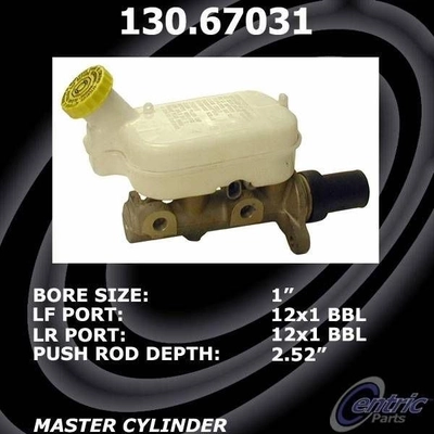 New Master Cylinder by CENTRIC PARTS - 130.67031 pa3